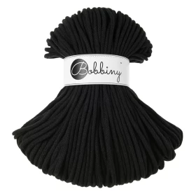 Bobbiny فاخر مكرمية Cord خيط, Black, 5 ملم