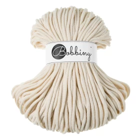 Bobbiny فاخر مكرمية Cord خيط, Natural, 5 ملم