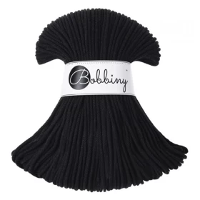 Bobbiny فاخر مكرمية Cord خيط, Black, 3 ملم