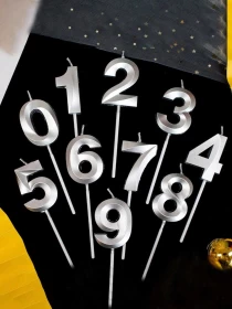 Numbers 0-9 Birthday Candle – Elegant Cake Decoration