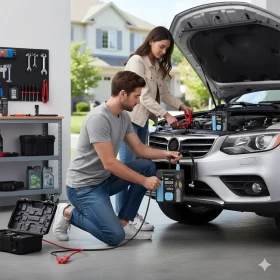 Powerology 3-in-1 Jump Starter & Tire Inflator