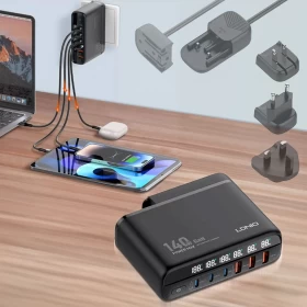 LDNIO A6140C 140W GaN Multi-Port Super Fast Desktop Charger