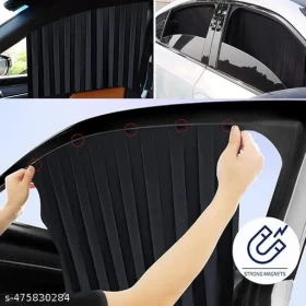 Car Curtains – Magnetic Universal Fit Window – Black