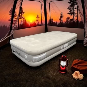 سرير هوائي قابل للنفخ بمضخة مدمجة مقاس فردي -200x150x40سم