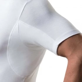 Sweatproof Undershirt for Men with Underarm Sweat Pads(V shape neck)
