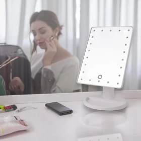 مرآة باللمس مع 16 إضاءة LED-بطارية
