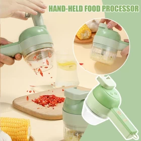 4 in 1 Electric Fruit Vegetable Slicer Chopper Cutting Machine Stainless Steel Blade