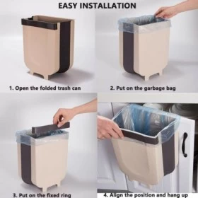 Folding Waste Bin Hanging Trash Can